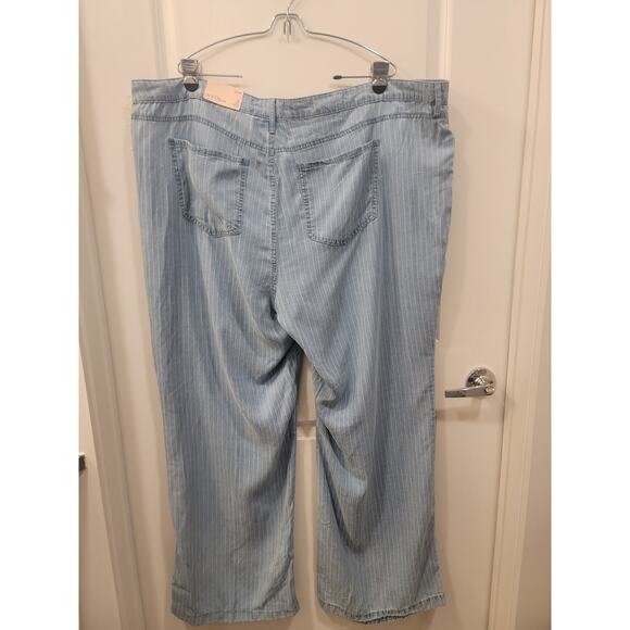 NYDJ Teresa Wide Leg Pinstripe Jeans size 20W - Picture 3 of 8